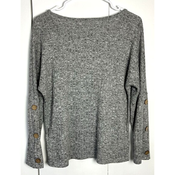 NEW YORK & COMPANY  Womens Ribbed Knit Gray Sweater Size Small - Picture 7 of 7